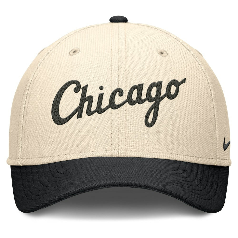 Chicago White Sox Nike Statement Rise Performance Flex Hat - Natural/Black - Nike Discount