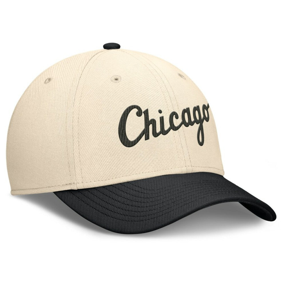 Chicago White Sox Nike Statement Rise Performance Flex Hat - Natural/Black - Nike Discount