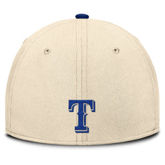 Texas Rangers Nike Statement Rise Performance Flex Hat - Natural/Royal - Nike Discount