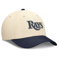 Tampa Bay Rays Nike Statement Rise Performance Flex Hat - Natural/Navy - Nike on Sale