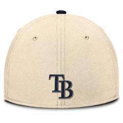 Tampa Bay Rays Nike Statement Rise Performance Flex Hat - Natural/Navy - Nike on Sale