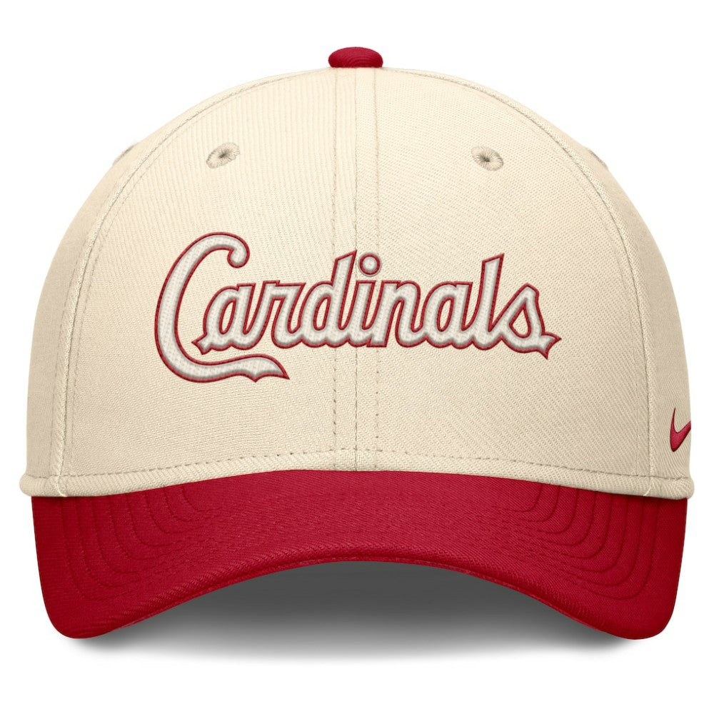 St. Louis Cardinals Nike Statement Rise Performance Flex Hat - Natural/Red - Nike Lifestyle