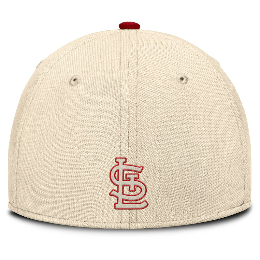 St. Louis Cardinals Nike Statement Rise Performance Flex Hat - Natural/Red - Nike Lifestyle