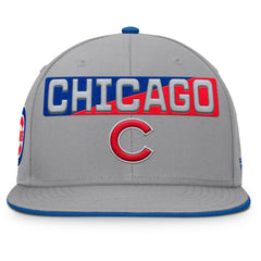 Chicago Cubs Fanatics Punchout Snapback Hat - Gray - Fanatics on Sale