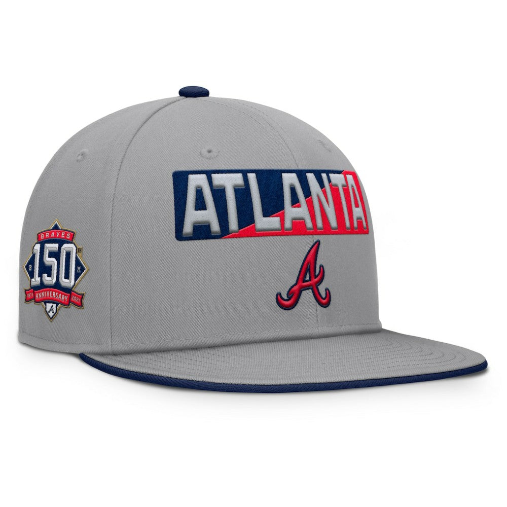 Atlanta Braves Fanatics Punchout Snapback Hat - Gray - Fanatics Online