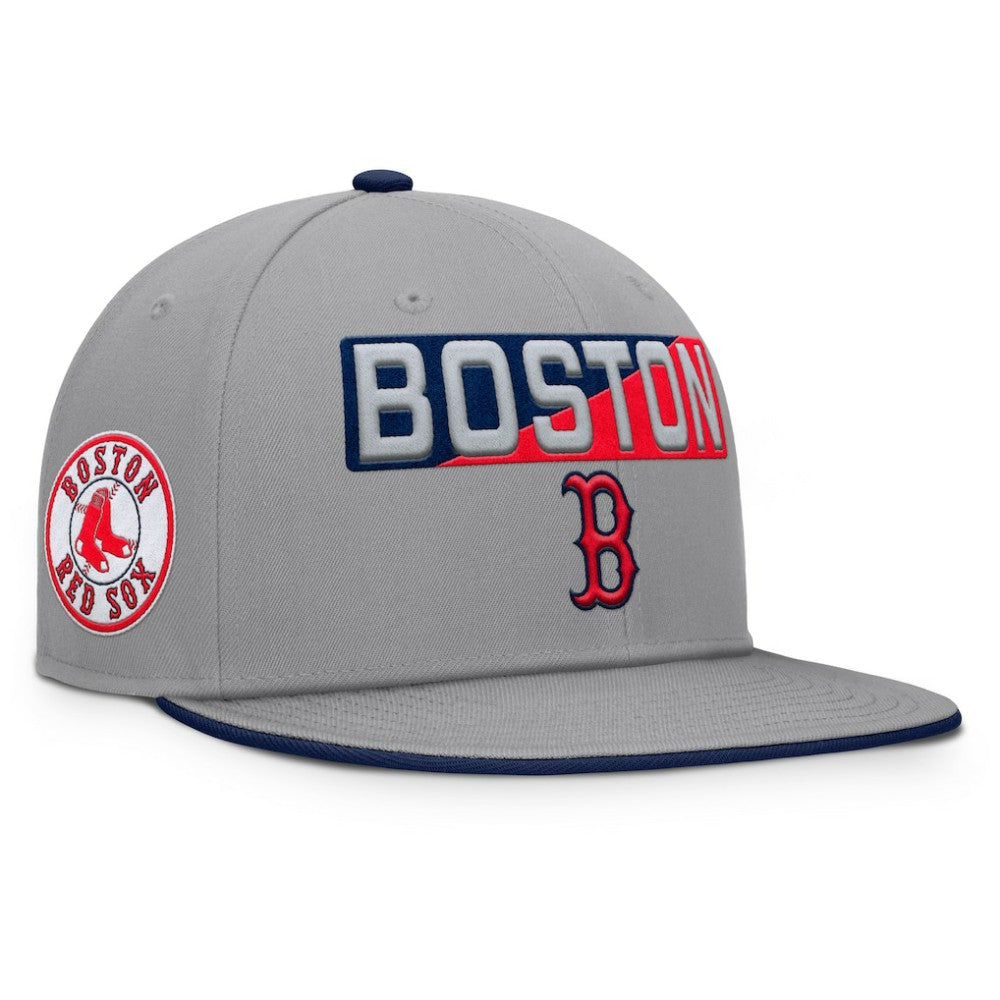 Boston Red Sox Fanatics Punchout Snapback Hat - Gray - Fanatics Lifestyle