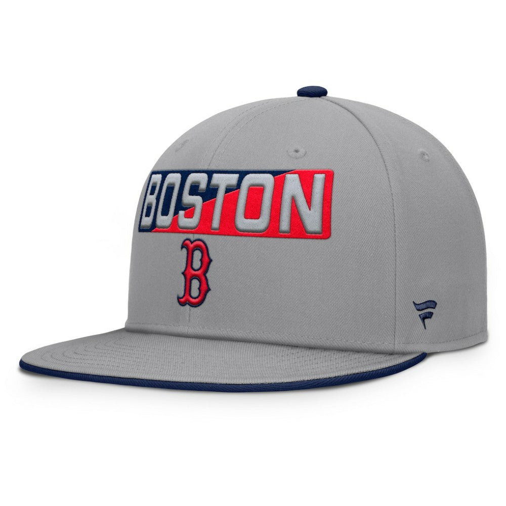 Boston Red Sox Fanatics Punchout Snapback Hat - Gray - Fanatics Lifestyle