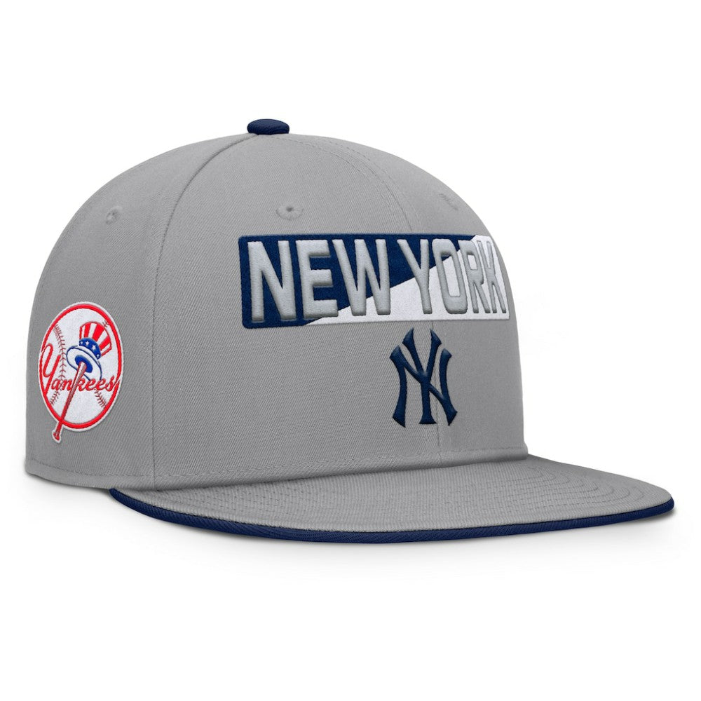 New York Yankees Fanatics Punchout Snapback Hat - Gray - Fanatics Lifestyle
