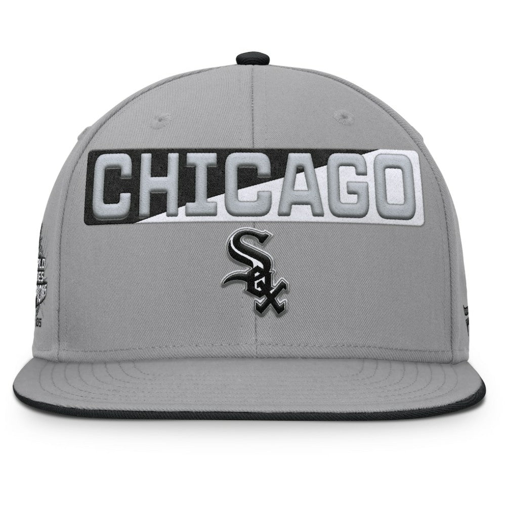Chicago White Sox Fanatics Punchout Snapback Hat - Gray - Fanatics Lifestyle