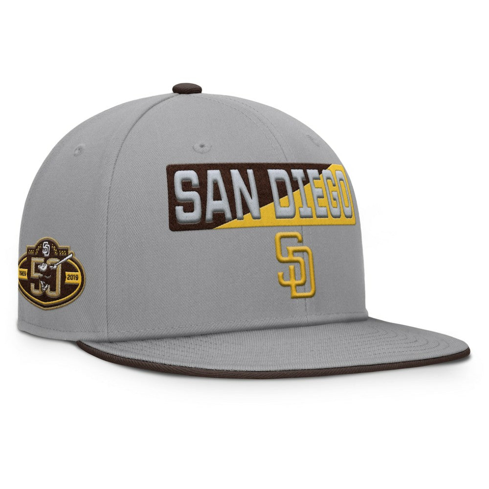 San Diego Padres Fanatics Punchout Snapback Hat - Gray - Fanatics Sale