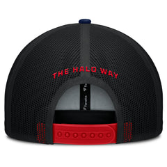 Los Angeles Angels Fanatics Cutoff Adjustable Trucker Hat - Red/Navy - Fanatics on Sale