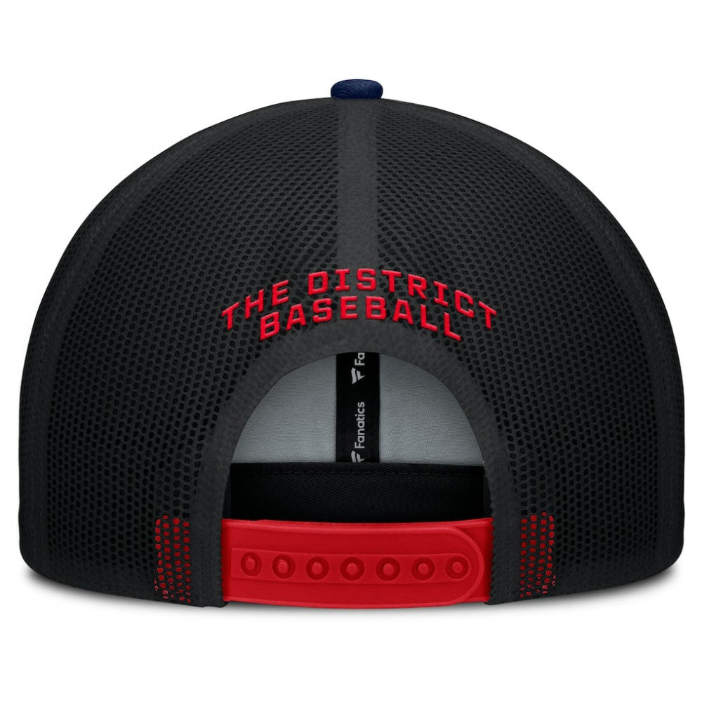 Washington Nationals Fanatics Cutoff Adjustable Trucker Hat - Red/Navy - Fanatics on Sale