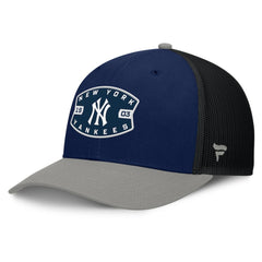 New York Yankees Fanatics Cutoff Adjustable Trucker Hat - Navy/Gray - Fanatics on Sale
