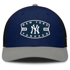 New York Yankees Fanatics Cutoff Adjustable Trucker Hat - Navy/Gray - Fanatics on Sale
