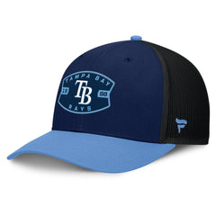 Tampa Bay Rays Fanatics Cutoff Adjustable Trucker Hat - Navy/Light Blue - Fanatics Lifestyle