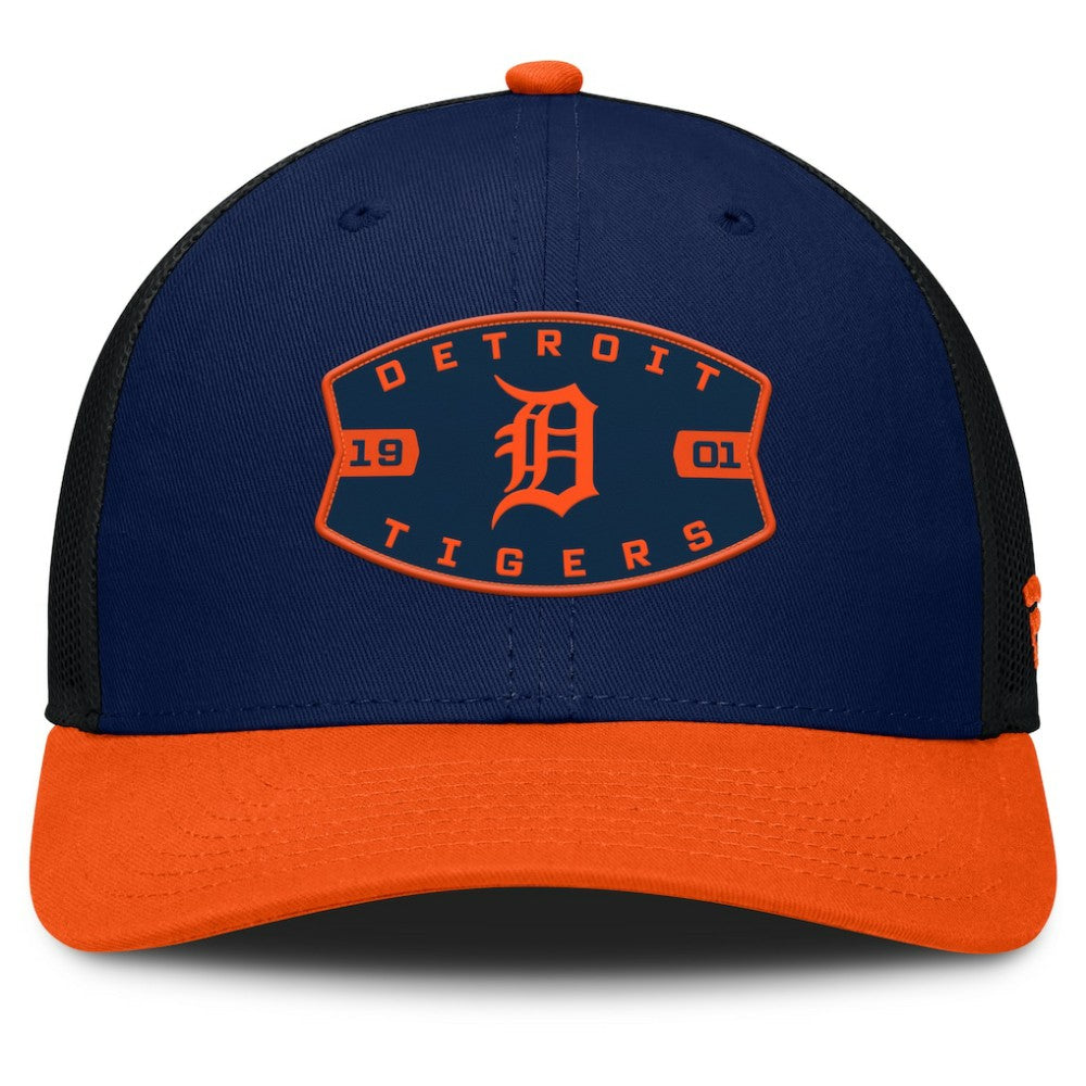Detroit Tigers Fanatics Cutoff Adjustable Trucker Hat - Navy/Orange - Fanatics Sale