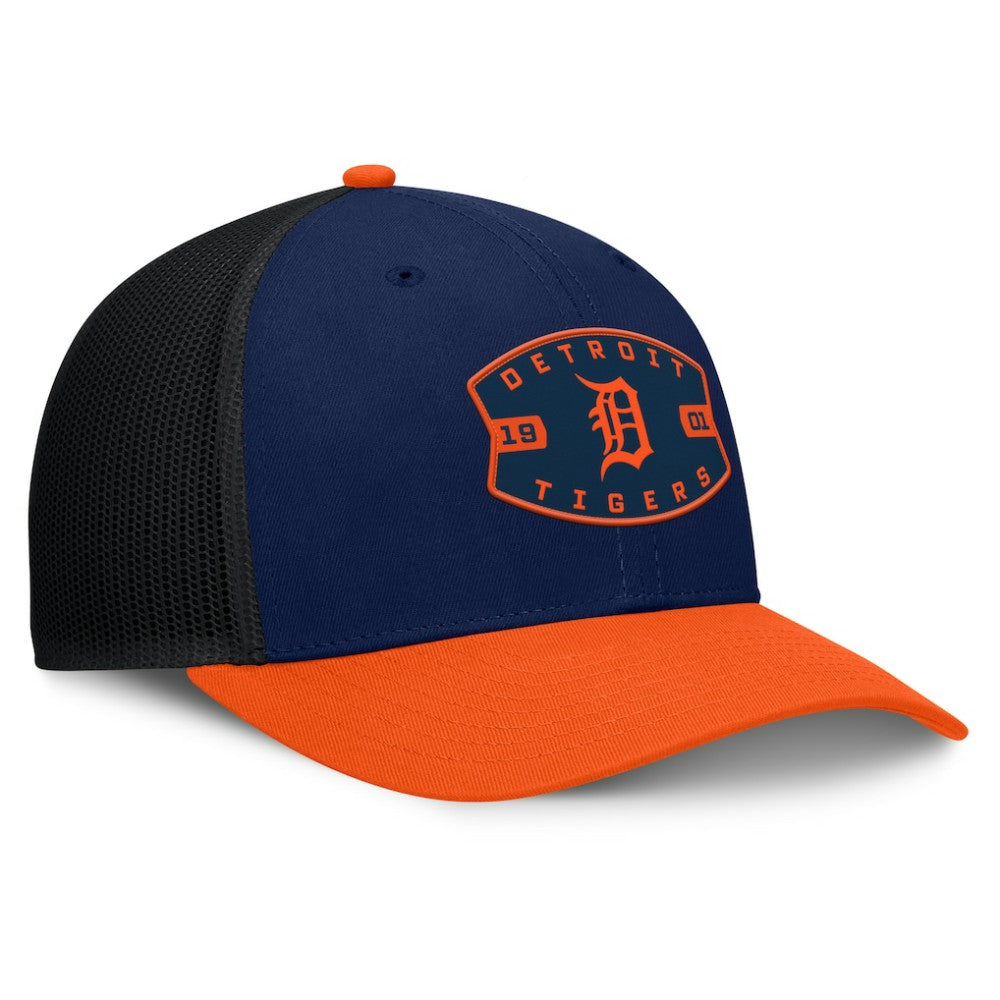 Detroit Tigers Fanatics Cutoff Adjustable Trucker Hat - Navy/Orange - Fanatics Sale