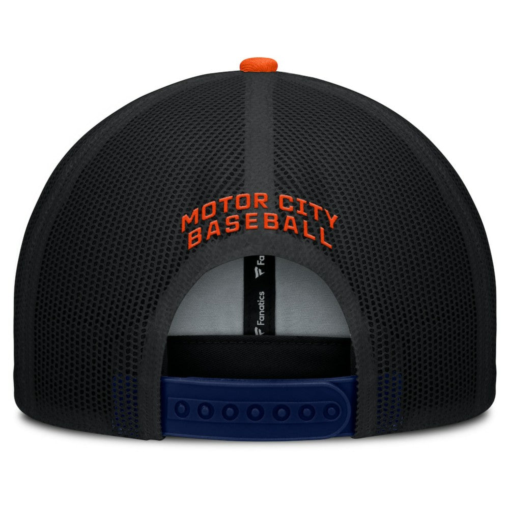 Detroit Tigers Fanatics Cutoff Adjustable Trucker Hat - Navy/Orange - Fanatics Sale