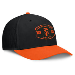 San Francisco Giants Fanatics Cutoff Adjustable Trucker Hat - Black/Orange - Fanatics Discount