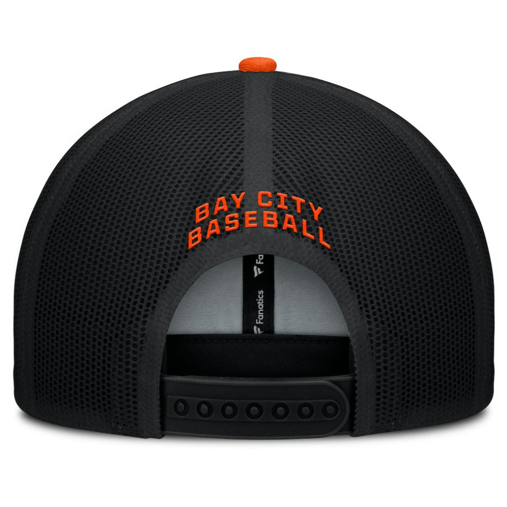 San Francisco Giants Fanatics Cutoff Adjustable Trucker Hat - Black/Orange - Fanatics Discount