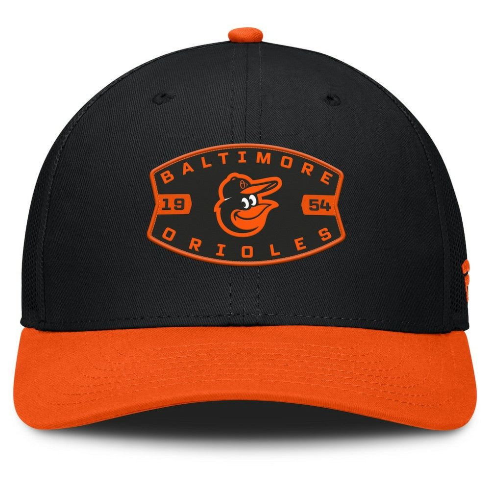 Baltimore Orioles Fanatics Cutoff Adjustable Trucker Hat - Black/Orange - Fanatics Lifestyle