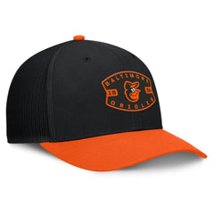 Baltimore Orioles Fanatics Cutoff Adjustable Trucker Hat - Black/Orange - Fanatics Lifestyle