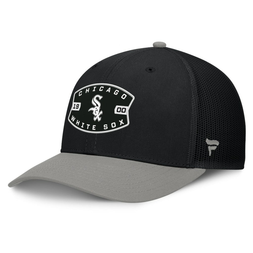 Chicago White Sox Fanatics Cutoff Adjustable Trucker Hat - Black/Gray - Fanatics on Sale