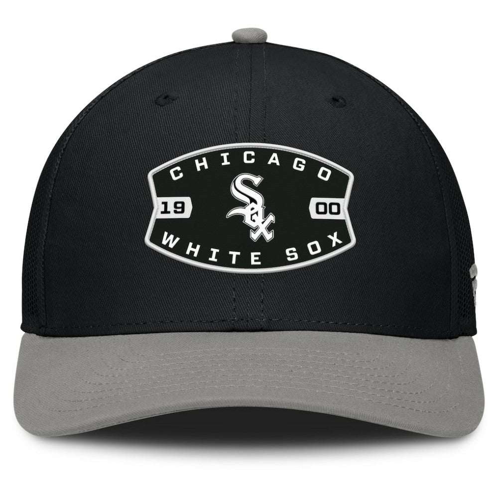 Chicago White Sox Fanatics Cutoff Adjustable Trucker Hat - Black/Gray - Fanatics on Sale