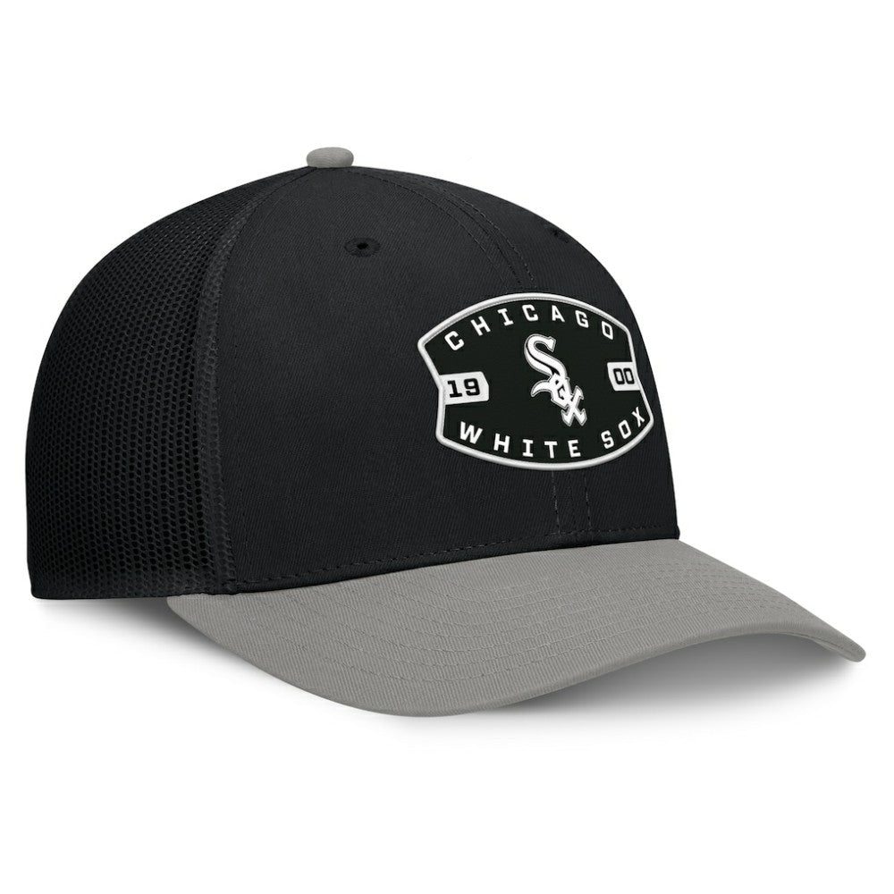 Chicago White Sox Fanatics Cutoff Adjustable Trucker Hat - Black/Gray - Fanatics on Sale