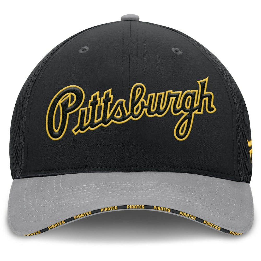 Pittsburgh Pirates Fanatics Pennant Flex Hat - Black/Gray - Fanatics Discount