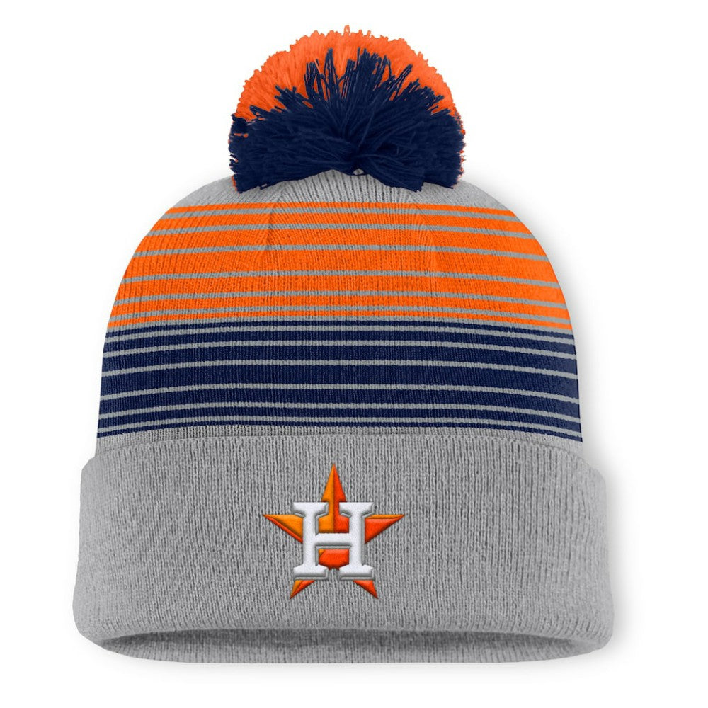 Houston Astros Fanatics Balk Cuffed Knit Hat with Pom - Gray - Fanatics Lifestyle