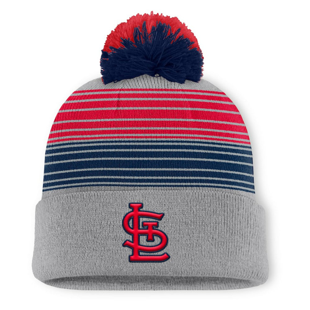 St. Louis Cardinals Fanatics Balk Cuffed Knit Hat with Pom - Gray - Fanatics Online