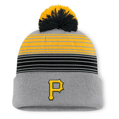 Pittsburgh Pirates Fanatics Balk Cuffed Knit Hat with Pom - Gray - Fanatics Lifestyle