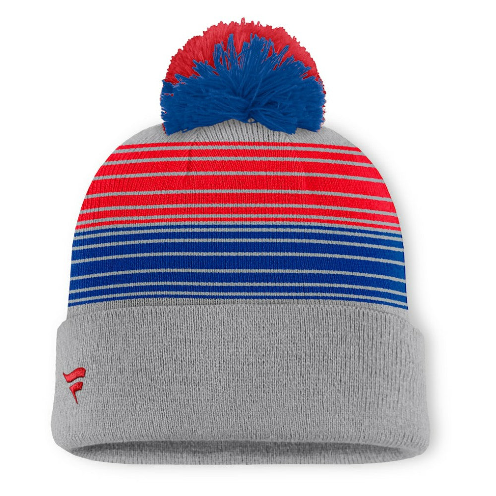 Chicago Cubs Fanatics Balk Cuffed Knit Hat with Pom - Gray - Fanatics on Sale