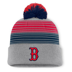 Boston Red Sox Fanatics Balk Cuffed Knit Hat with Pom - Gray - Fanatics Sale
