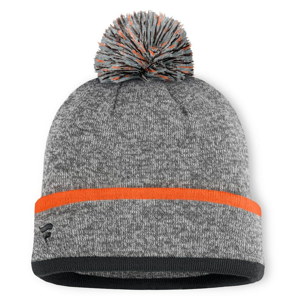 San Francisco Giants Fanatics Backstop Cuffed Knit Hat with Pom - Heather Gray - Fanatics Discount