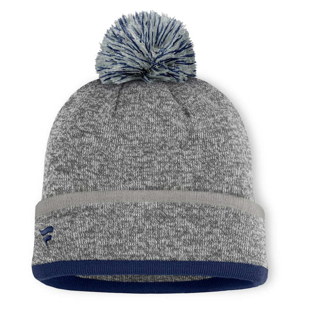 New York Yankees Fanatics Backstop Cuffed Knit Hat with Pom - Heather Gray - Fanatics on Sale