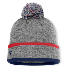 Boston Red Sox Fanatics Backstop Cuffed Knit Hat with Pom - Heather Gray - Fanatics Sale
