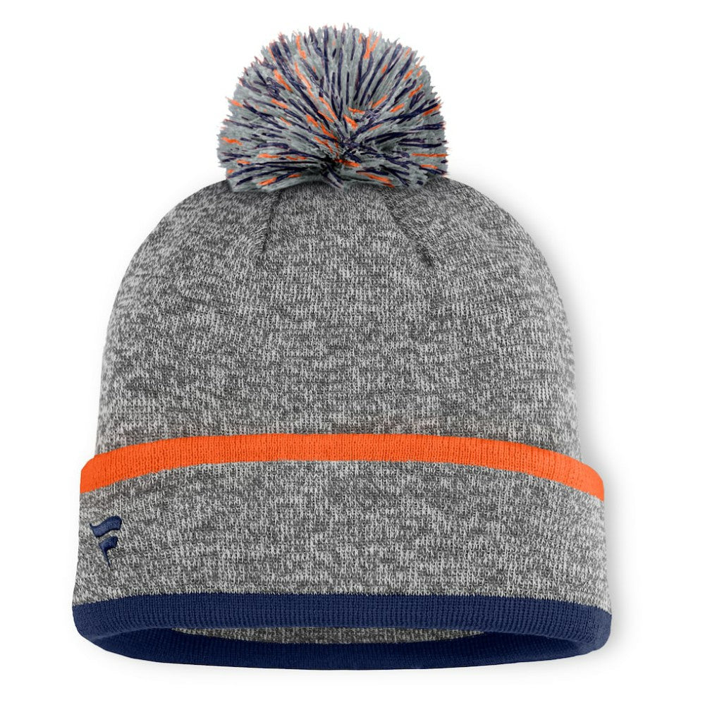 Houston Astros Fanatics Backstop Cuffed Knit Hat with Pom - Heather Gray - Fanatics Sale