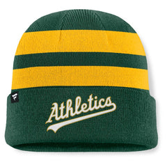 Athletics Fanatics Baseline Cuffed Knit Hat - Green - Fanatics Online