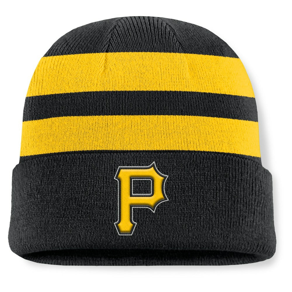 Pittsburgh Pirates Fanatics Baseline Cuffed Knit Hat - Black - Fanatics Lifestyle
