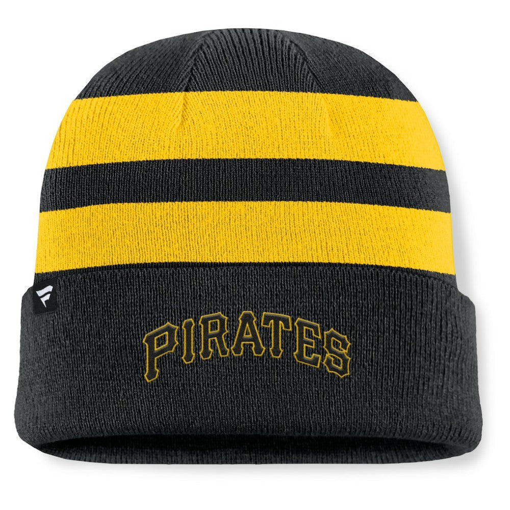 Pittsburgh Pirates Fanatics Baseline Cuffed Knit Hat - Black - Fanatics Lifestyle