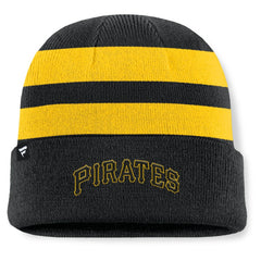 Pittsburgh Pirates Fanatics Baseline Cuffed Knit Hat - Black - Fanatics Lifestyle