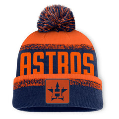 Houston Astros Fanatics No-Doubter Cuffed Knit Hat with Pom - Navy/Orange - Fanatics Lifestyle