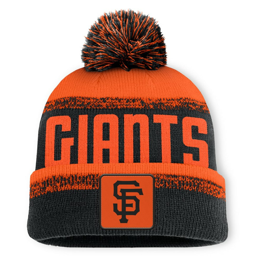 San Francisco Giants Fanatics No-Doubter Cuffed Knit Hat with Pom - Black/Orange - Fanatics Discount