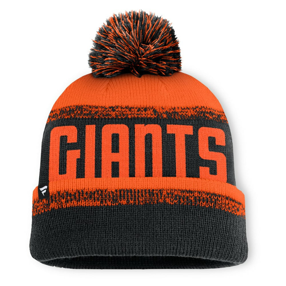 San Francisco Giants Fanatics No-Doubter Cuffed Knit Hat with Pom - Black/Orange - Fanatics Discount