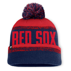 Boston Red Sox Fanatics No-Doubter Cuffed Knit Hat with Pom - Navy/Red - Fanatics Online