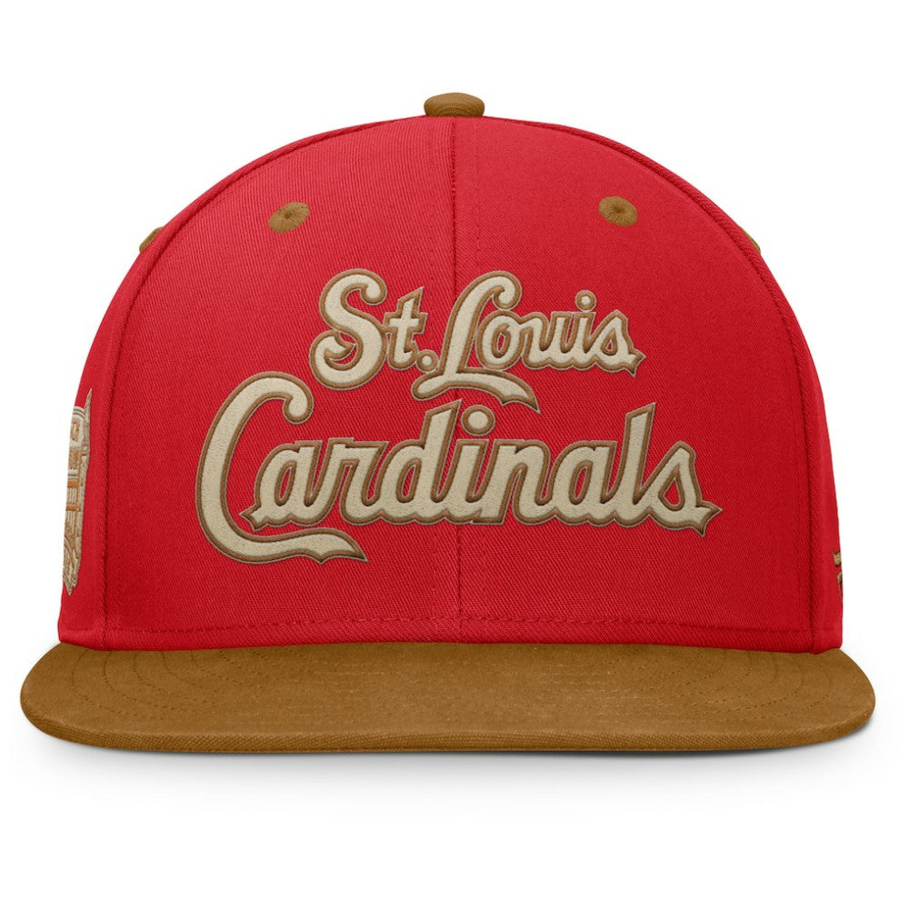 St. Louis Cardinals Fanatics Splinter Fitted Hat - Red/Tan - Fanatics on Sale