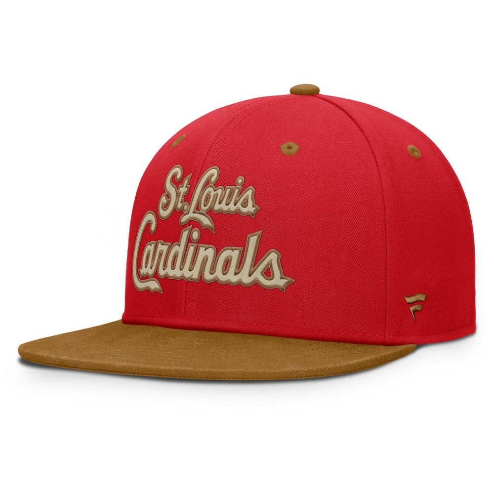 St. Louis Cardinals Fanatics Splinter Fitted Hat - Red/Tan - Fanatics on Sale