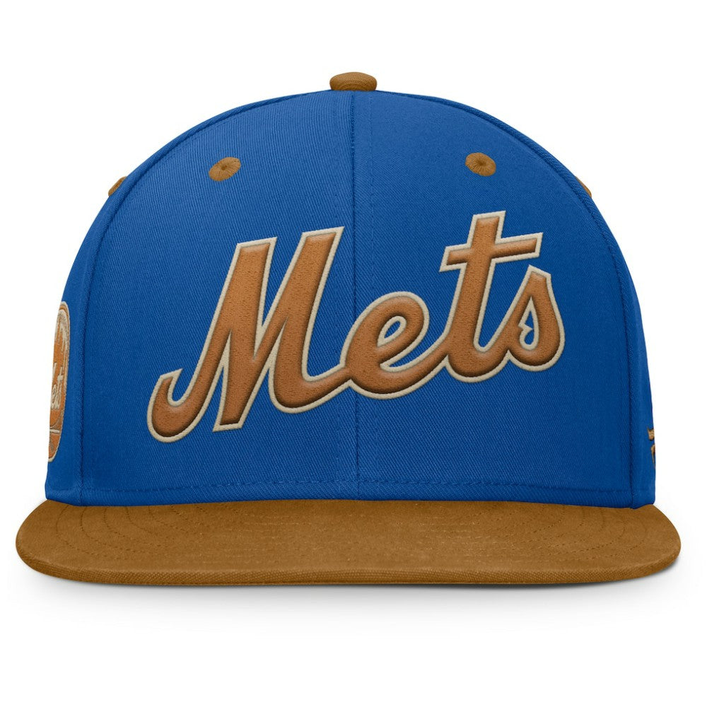 New York Mets Fanatics Splinter Fitted Hat - Royal/Tan - Fanatics Sale